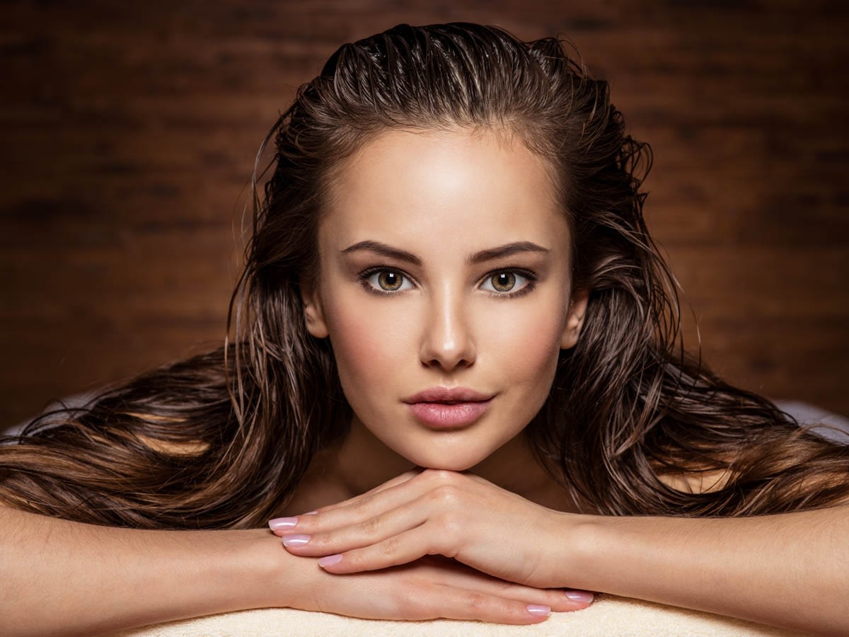 young woman relaxing in spa salon. Beauty treatment. Spa salon